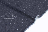 Japanese Fabric Shokunin Collection Yarn-Dyed Dobby Weave Double Gauze - black - 50cm