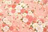 Japanese Fabric Sakura in Bloom Slub Cotton - pink - 50cm