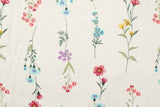 Japanese Fabric Flower Trails Linen Blend - C - 50cm