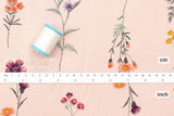 Japanese Fabric Flower Trails Linen Blend - D - 50cm