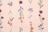 Japanese Fabric Flower Trails Linen Blend - D - 50cm