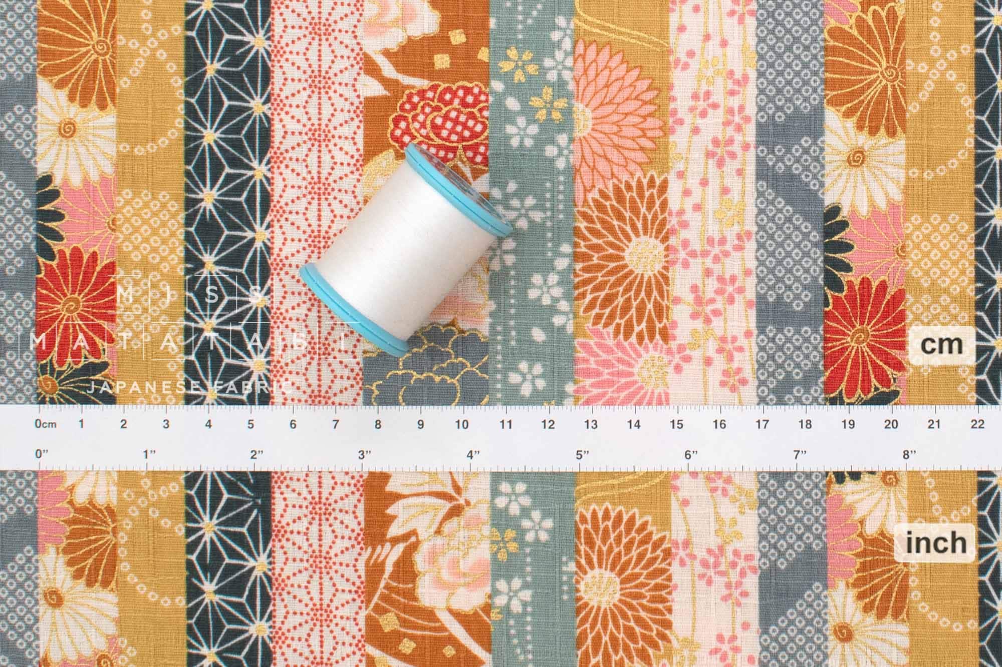 Japanese Fabric Wagara Stripes - B - 50cm