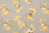 Japanese Fabric Mimosa Kittens - E - 50cm