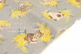 Japanese Fabric Mimosa Kittens - E - 50cm