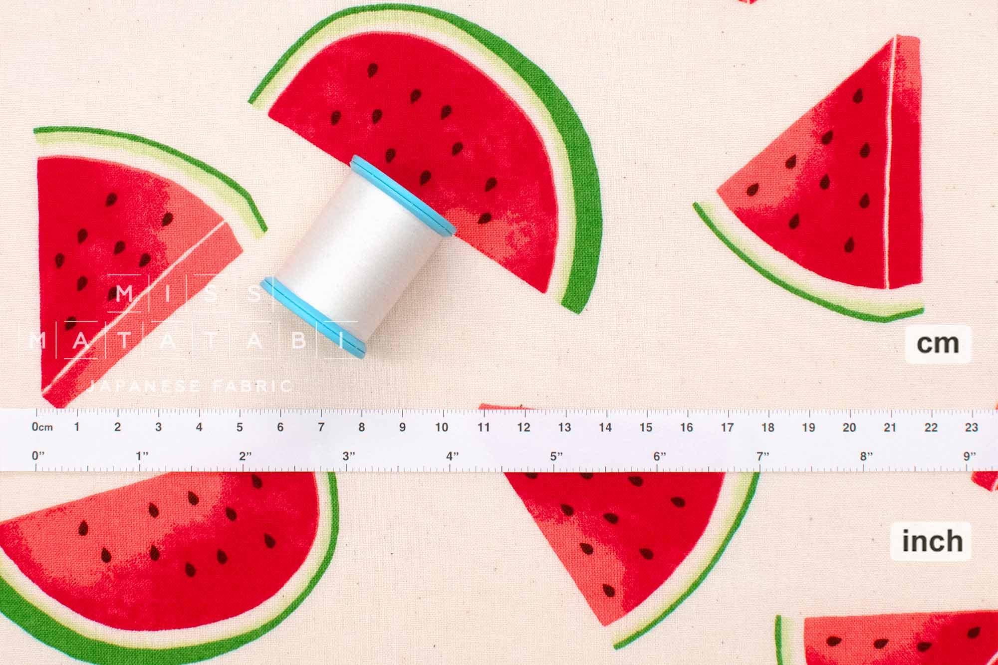 Japanese Fabric Watermelon- natural - 50cm