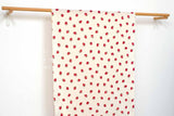 Japanese Fabric Strawberries Double Gauze - cream - 50cm