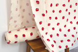 Japanese Fabric Strawberries Double Gauze - cream - 50cm