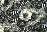 Japanese Fabric Cotton Ripple Wild Floral - D - 50cm