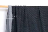 Japanese Fabric Shokunin Collection Yarn-Dyed Dobby Weave Double Gauze - black - 50cm