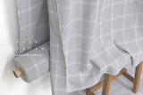 Japanese Fabric Shokunin Collection Yarn-Dyed Check Dobby - grey - 50cm