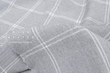 Japanese Fabric Shokunin Collection Yarn-Dyed Check Dobby - grey - 50cm