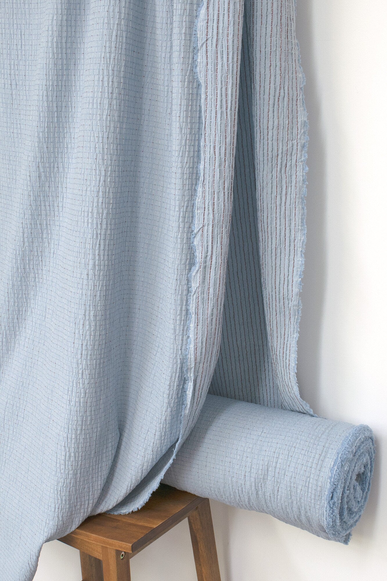 Japanese Fabric Shokunin Collection Yarn-Dyed Dobby - light blue - 50cm