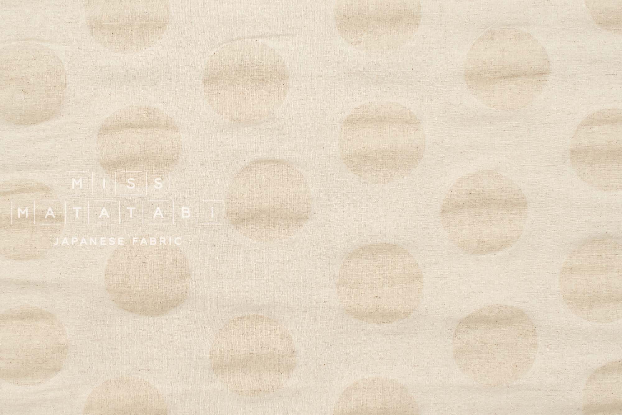 Japanese Fabric Cotton Linen Ripple Dots - linen - 50cm