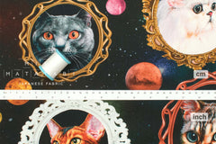 Japanese Fabric Cosmic Cats - 50cm
