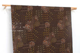 Japanese Fabric Floating Flower Kasuri - brown - 50cm