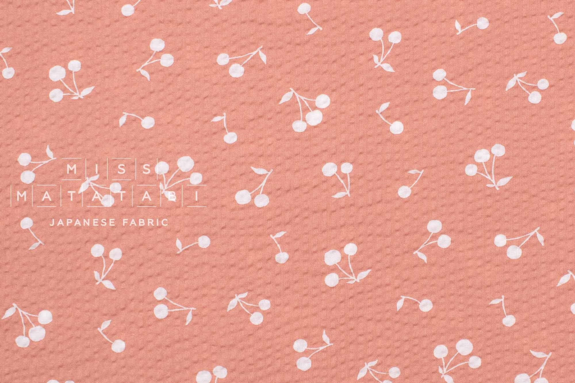 Japanese Fabric Cherries Ripple - E - 50cm