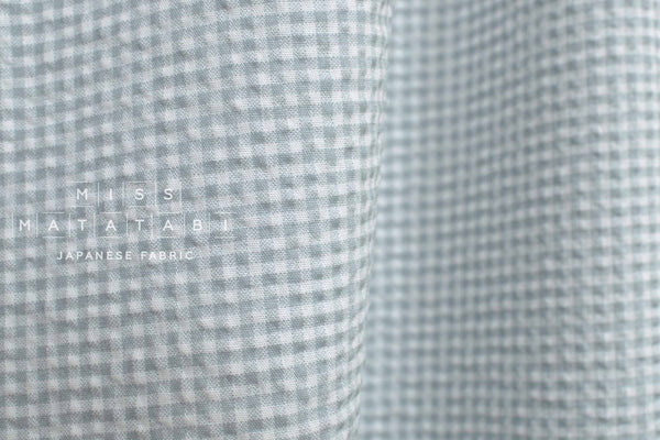 Japanese Fabric Tiny Gingham Ripple - F - 50cm