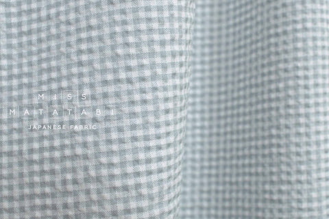 Japanese Fabric Tiny Gingham Ripple - F - 50cm