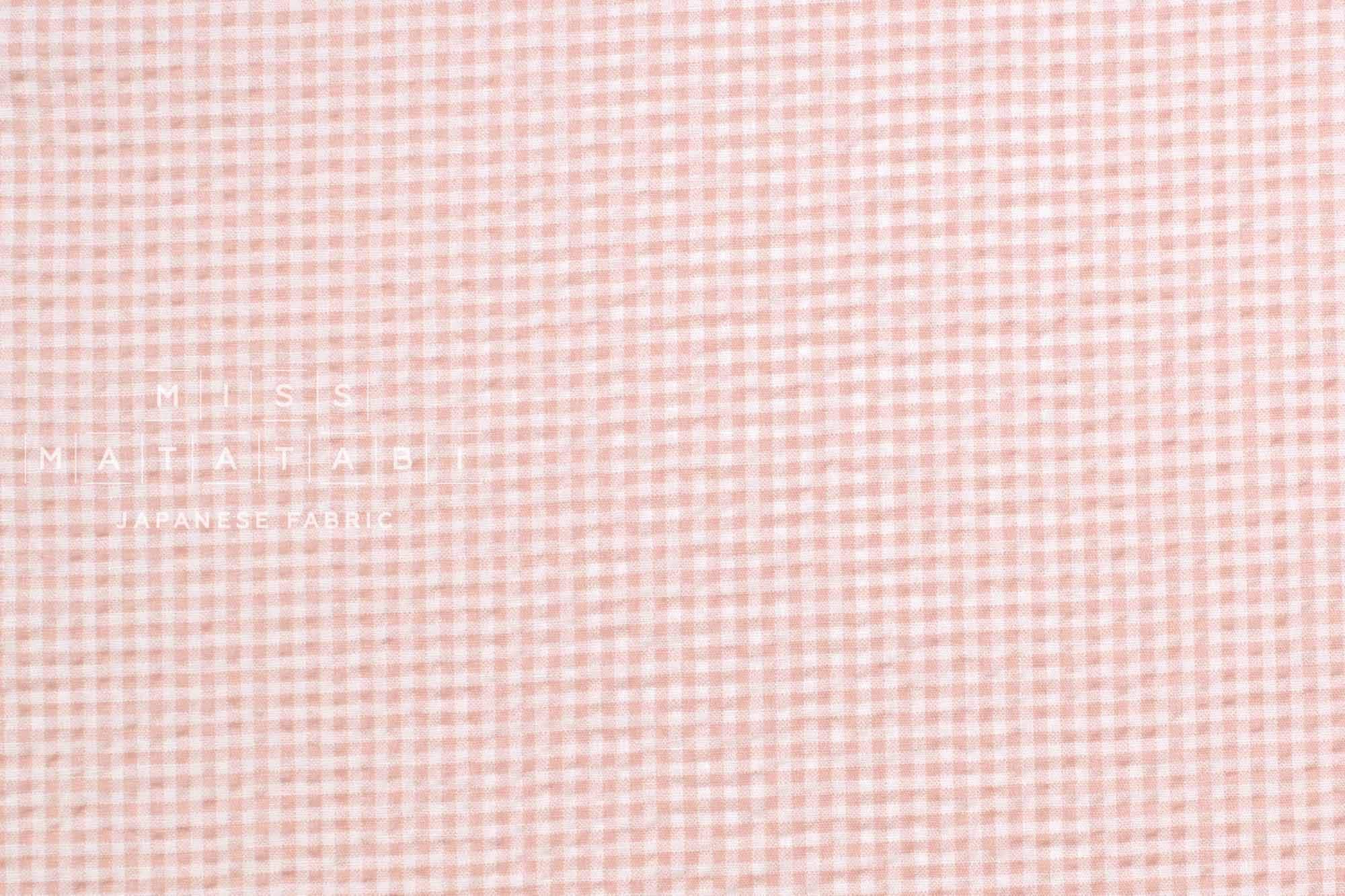 Japanese Fabric Tiny Gingham Ripple - B - 50cm
