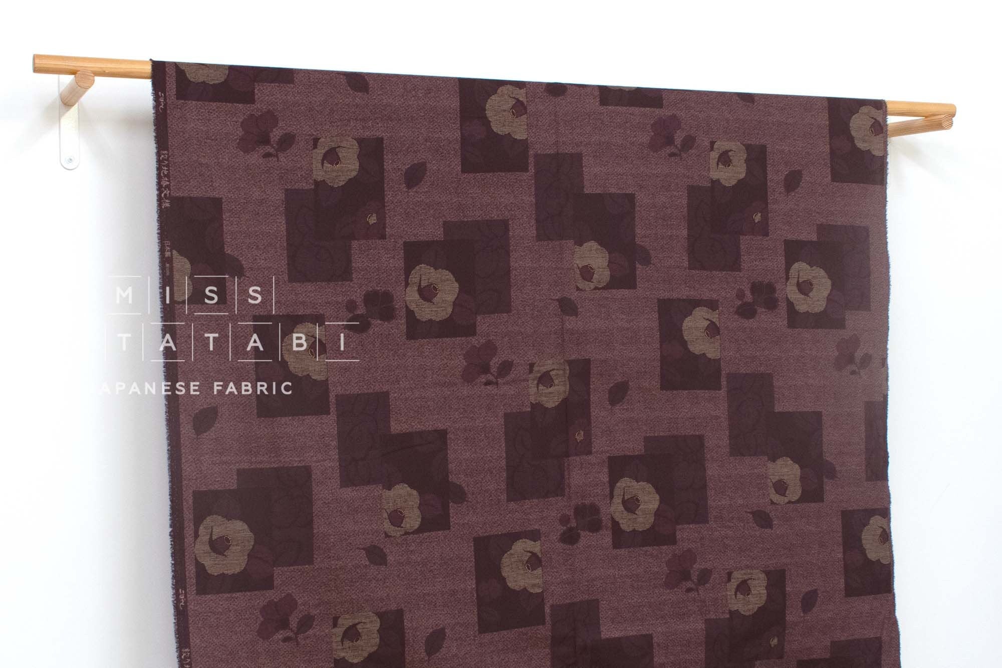 Japanese Fabric Tsubaki Monyo - E - 50cm