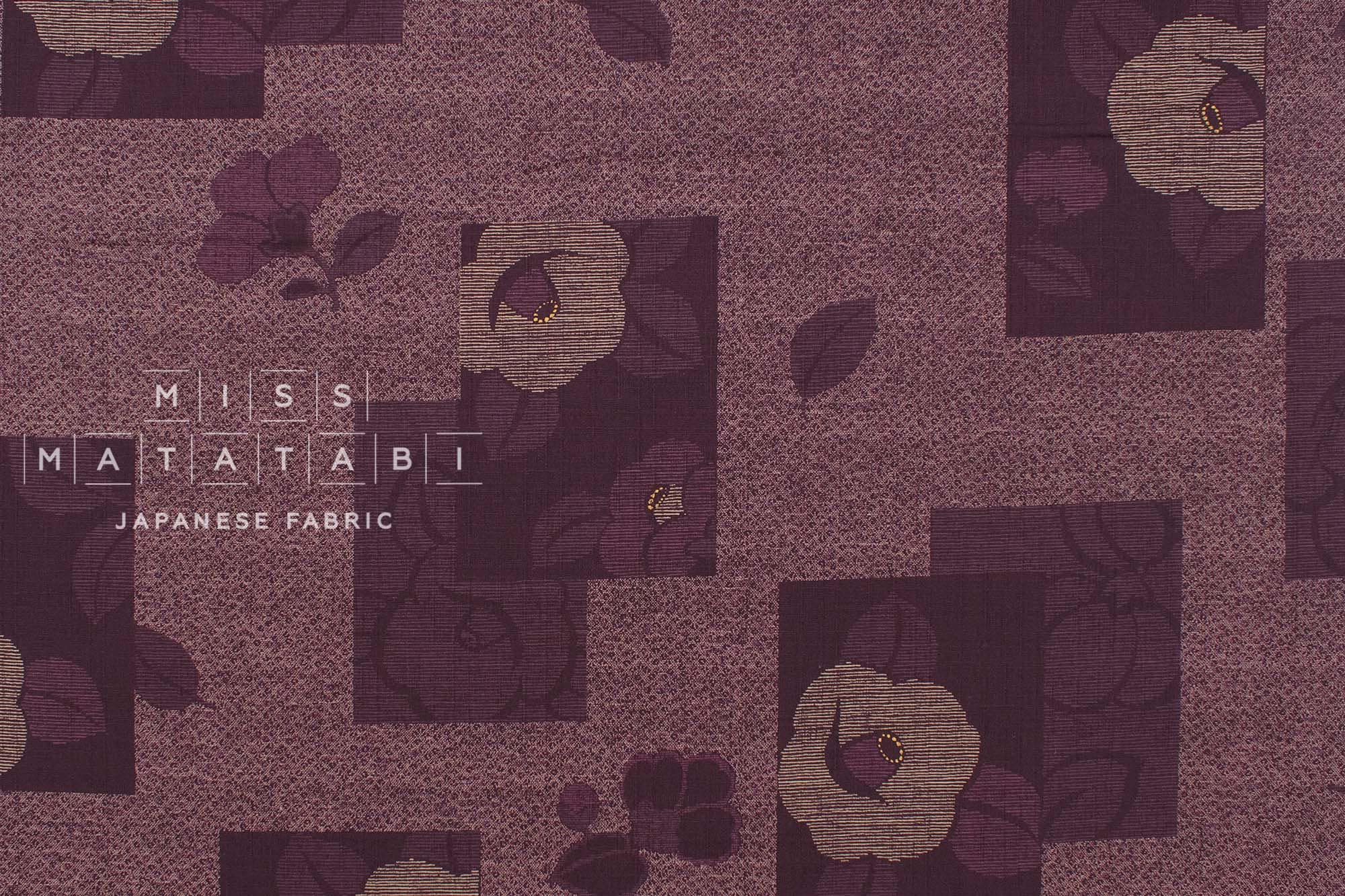 Japanese Fabric Tsubaki Monyo - E - 50cm