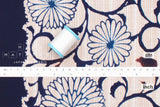 Shokunin Collection Hand-printed Chusen Japanese Yukata Fabric - Kiku Karakusa - 50cm