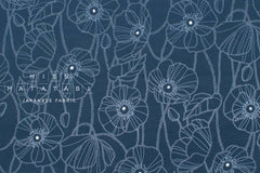 Japanese Fabric Monotone Poppies - D - 50cm