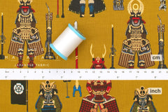 Japanese Fabric Samurai Warriors - B - 50cm
