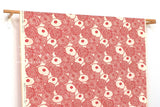 Japanese Fabric Peony Dobby - red - 50cm