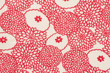 Japanese Fabric Peony Dobby - red - 50cm