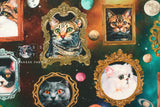 Japanese Fabric Cosmic Cats - 50cm