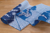 Shokunin Collection Hand-printed Chusen Japanese Yukata Fabric - Amiyo ni Hagi - 50cm