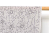 Japanese Fabric Monotone Poppies - C - 50cm