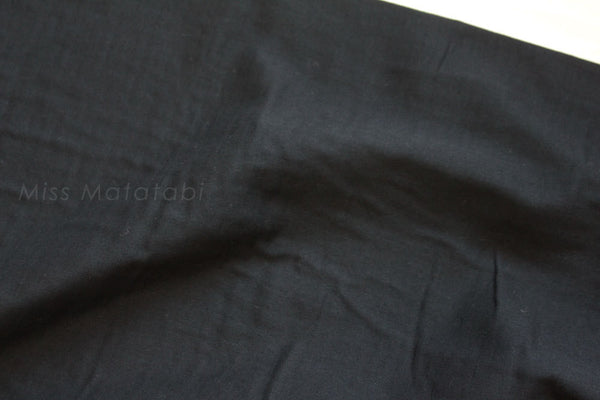 Japanese Fabric - Kobayashi solid double gauze - black