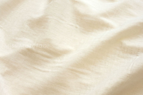 Japanese Fabric - Kobayashi solid double gauze - unbleached cotton - cream