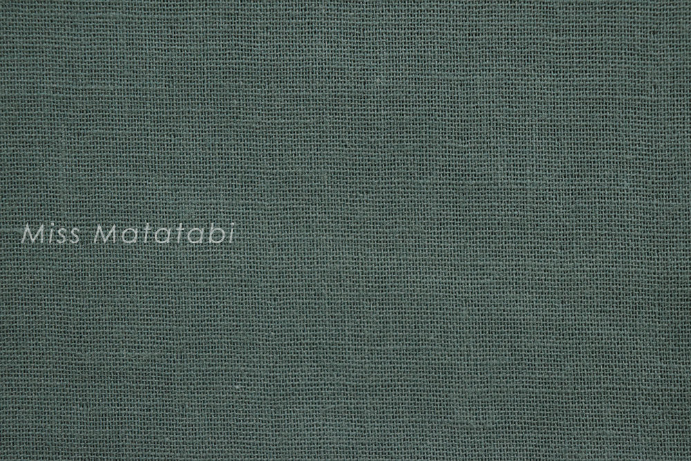 Kobayashi solid double gauze - slate green